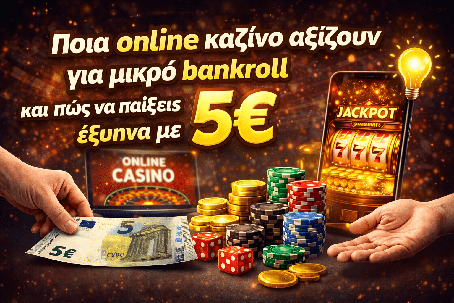 Ποια online καζίνο αξίζουν για μικρό bankroll και πώς να παίξεις έξυπνα με 5€