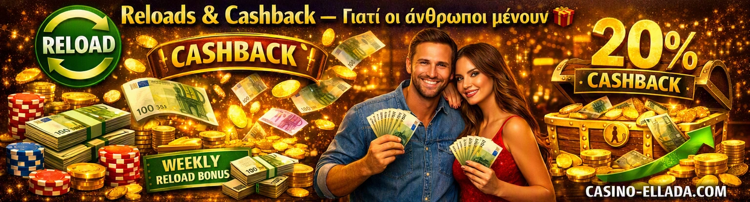 Reloads & Cashback — Γιατί οι άνθρωποι μένουν 🔄💸