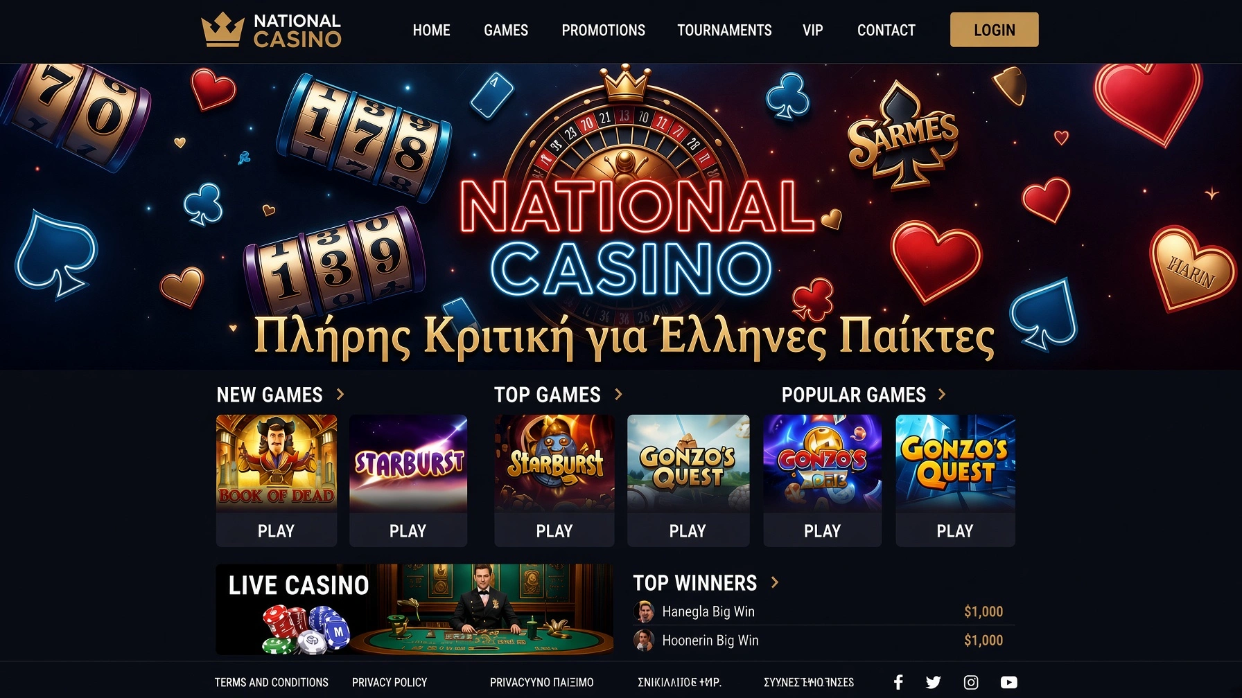 National Casino Greece 2026: Πλήρης Κριτική για Έλληνες Παίκτες